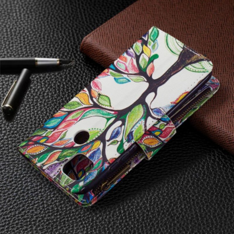 Flip Case voor Xiaomi Redmi 9C Boomzak Met Rits