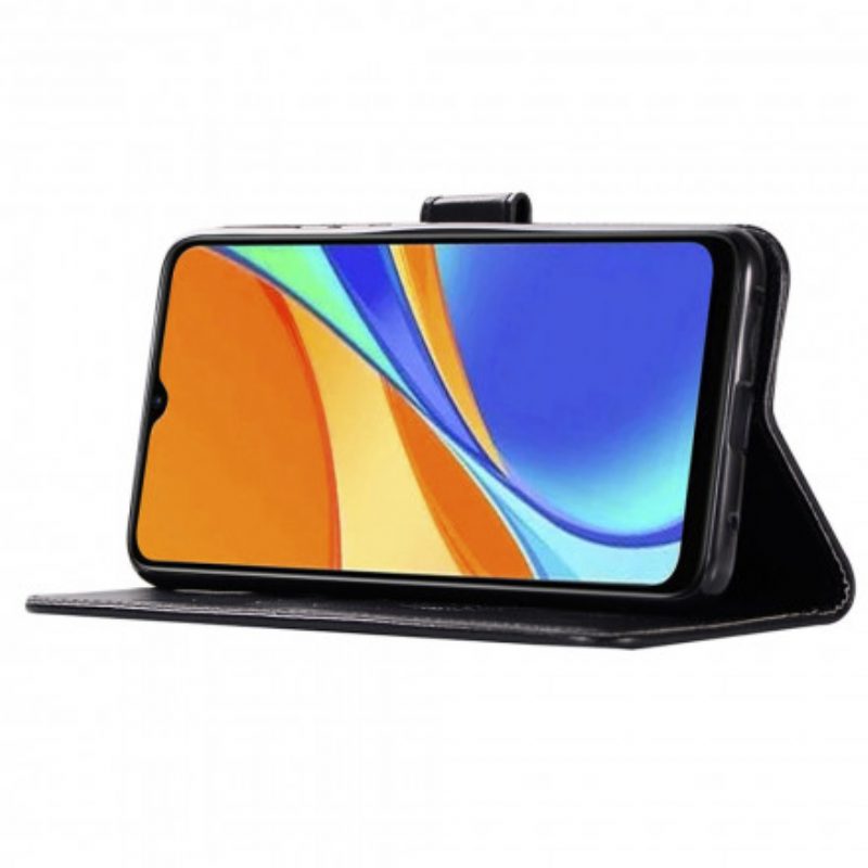 Flip Case voor Xiaomi Redmi 9C Dromenvanger Uil Met Leereffect