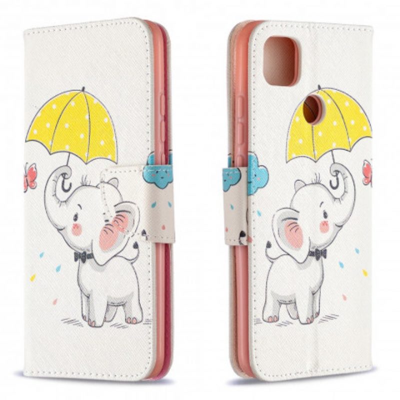 Folio-hoesje voor Xiaomi Redmi 9C Baby Olifant