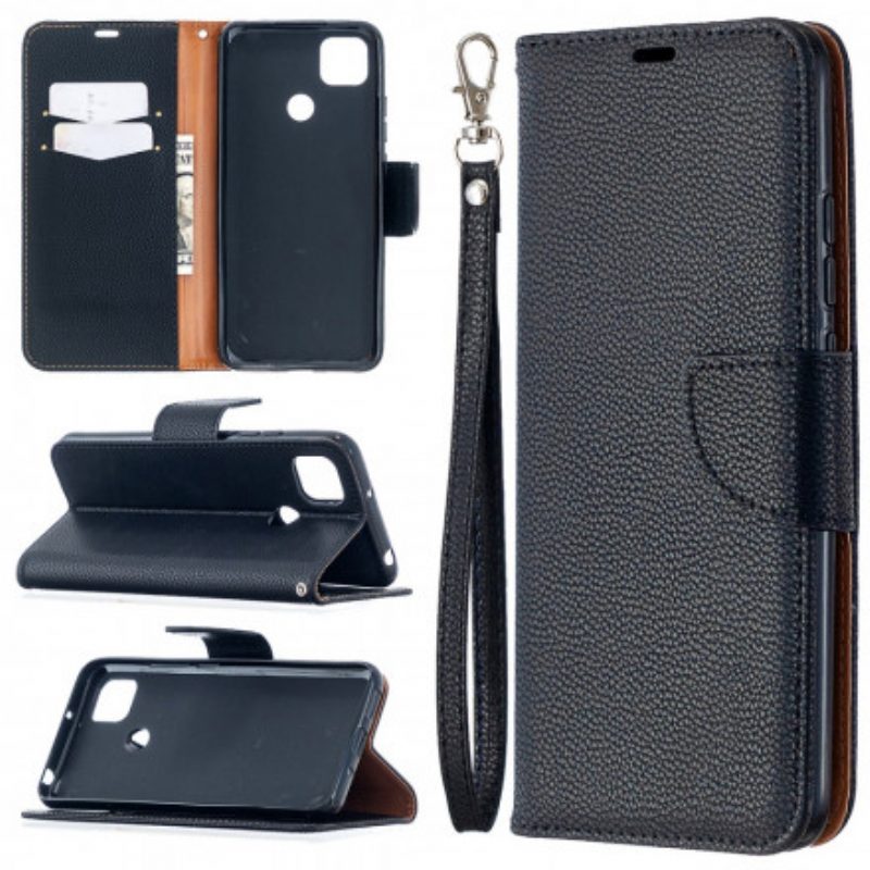 Folio-hoesje voor Xiaomi Redmi 9C Flip Case Lychee Rabat Schuin