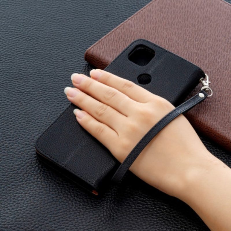 Folio-hoesje voor Xiaomi Redmi 9C Flip Case Lychee Rabat Schuin