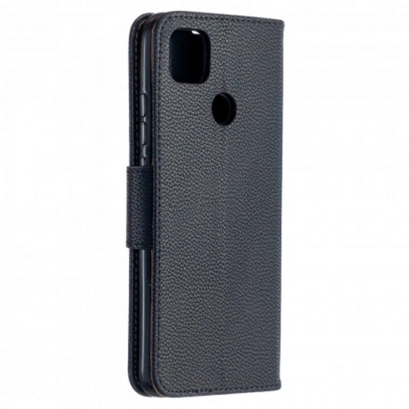 Folio-hoesje voor Xiaomi Redmi 9C Flip Case Lychee Rabat Schuin