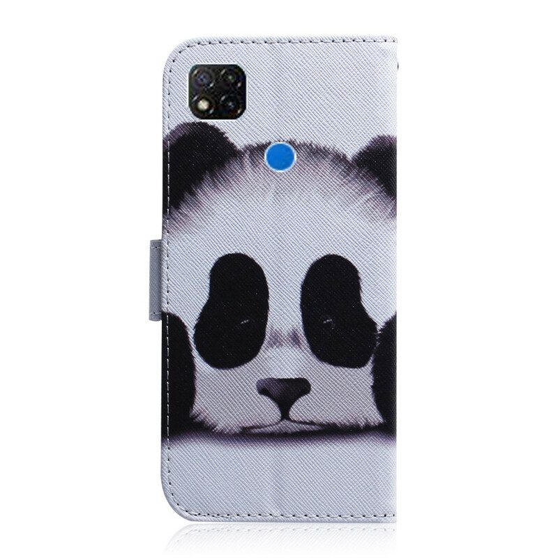 Folio-hoesje voor Xiaomi Redmi 9C Panda Gezicht