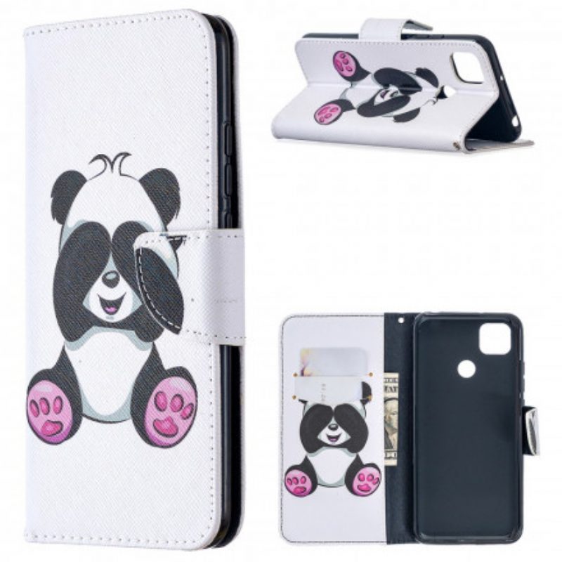 Folio-hoesje voor Xiaomi Redmi 9C Panda-plezier