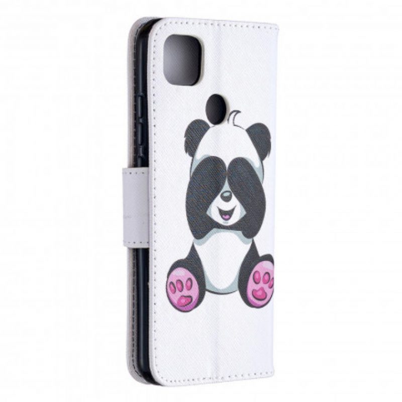 Folio-hoesje voor Xiaomi Redmi 9C Panda-plezier