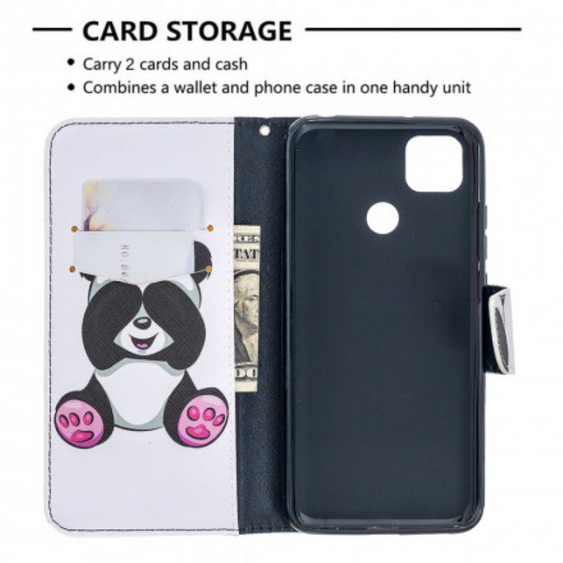 Folio-hoesje voor Xiaomi Redmi 9C Panda-plezier