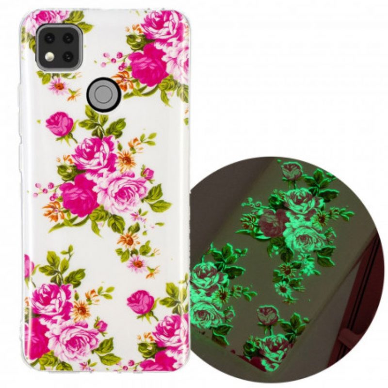 Hoesje voor Xiaomi Redmi 9C Fluorescerende Vrijheidsbloemen