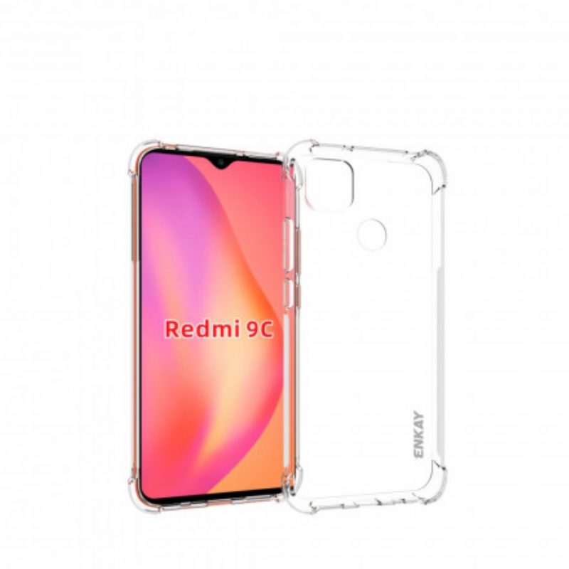 Hoesje voor Xiaomi Redmi 9C Gecombineerd Scherm Van Gehard Glas Enkay