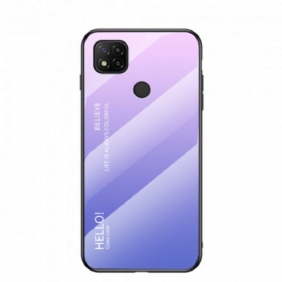 Hoesje voor Xiaomi Redmi 9C Gehard Glas Hallo