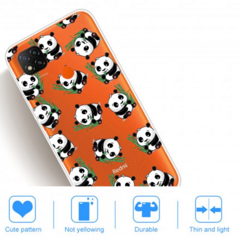 Hoesje voor Xiaomi Redmi 9C Kleine Panda's