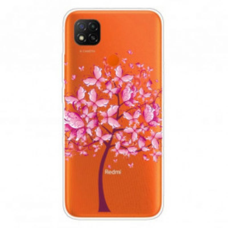 Hoesje voor Xiaomi Redmi 9C Roze Boomtop