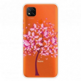 Hoesje voor Xiaomi Redmi 9C Roze Boomtop