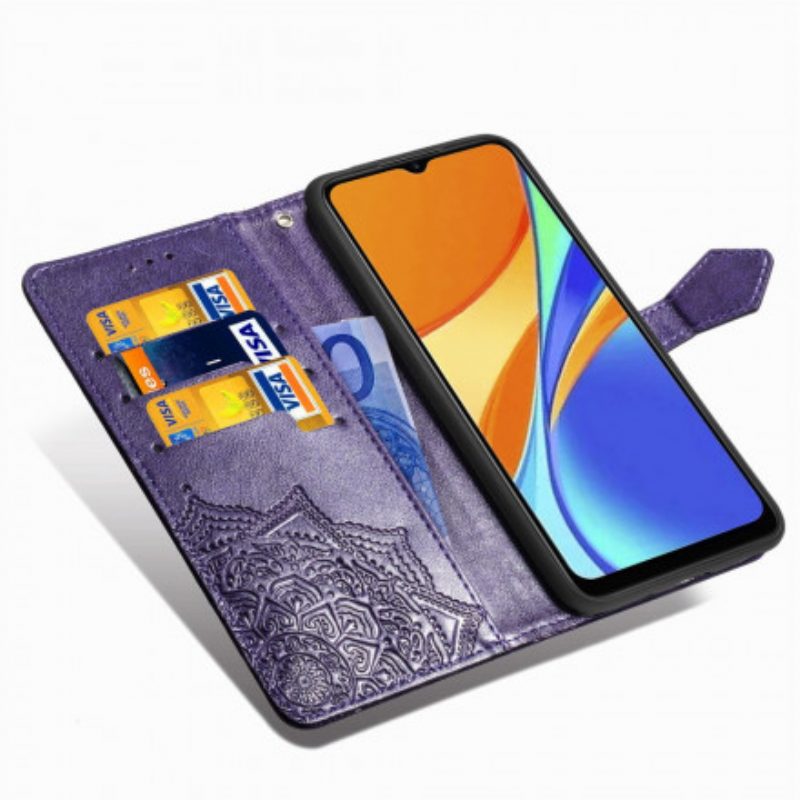 Leren Hoesje voor Xiaomi Redmi 9C Mandala Middeleeuwen