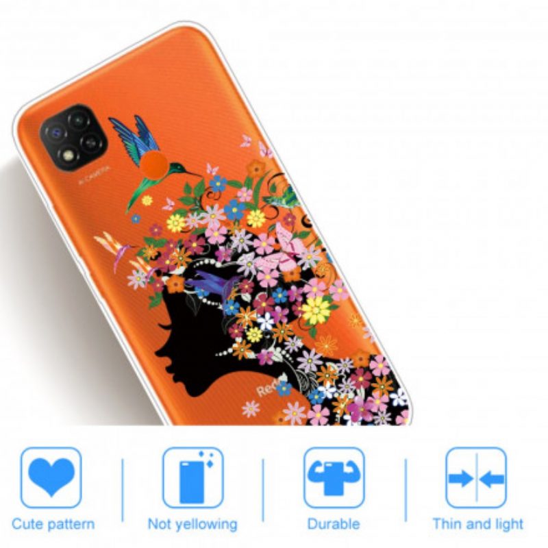 Telefoonhoesje voor Xiaomi Redmi 9C Mooi Bloemhoofd