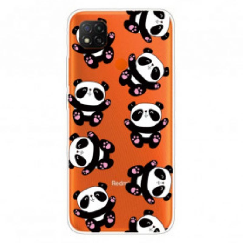 Telefoonhoesje voor Xiaomi Redmi 9C Top Panda's Plezier