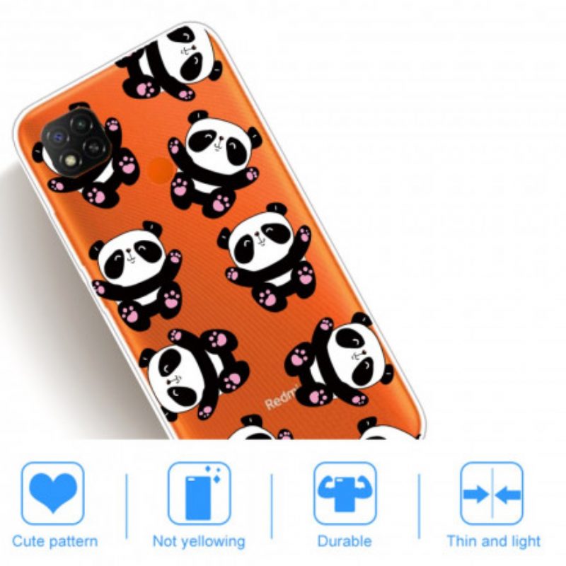 Telefoonhoesje voor Xiaomi Redmi 9C Top Panda's Plezier