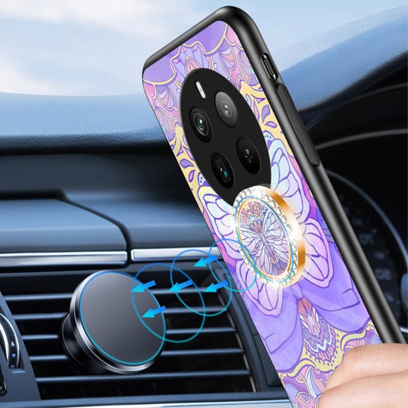 Cover Hoesje Realme 12 Pro / 12 Pro Plus Telefoonhoesje Vlinderserie Met Ringondersteuning Van Gehard Glas