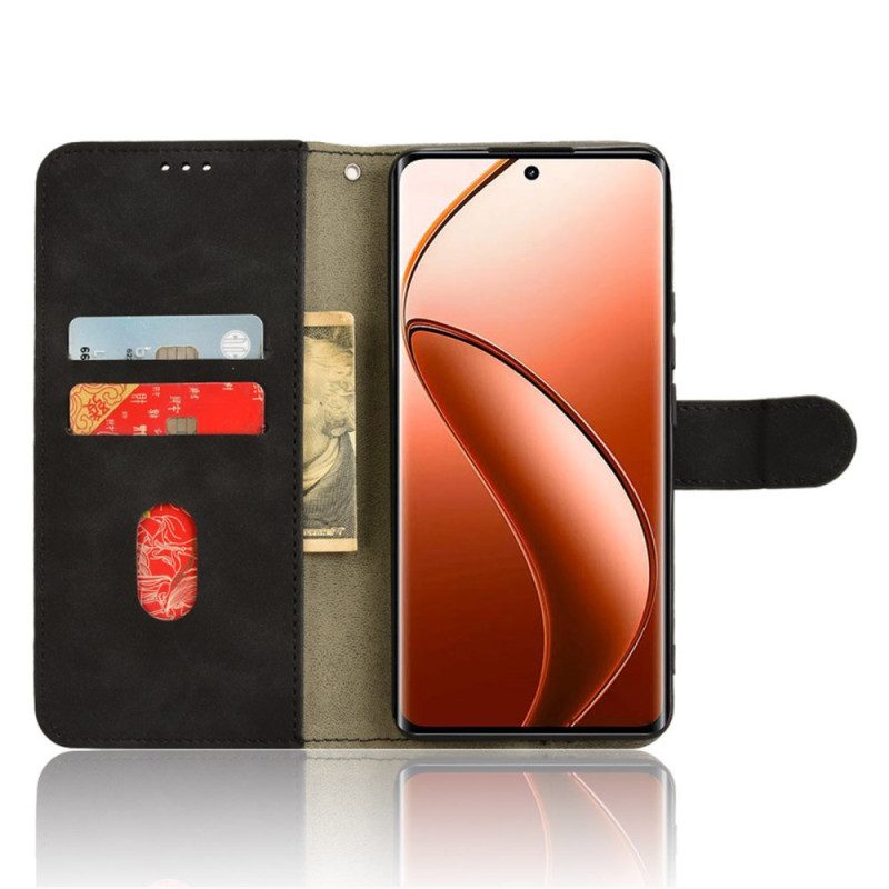 Flip Case Leren Realme 12 Pro / 12 Pro Plus Suède-effect