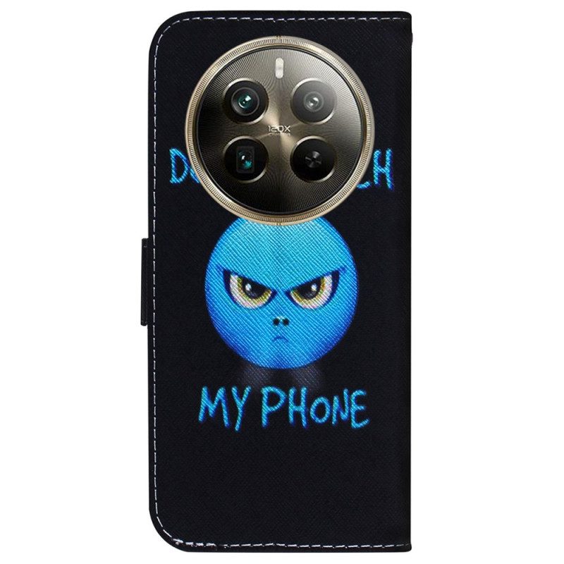 Flip Case Leren Realme 12 Pro / 12 Pro Plus Telefoon-emoji