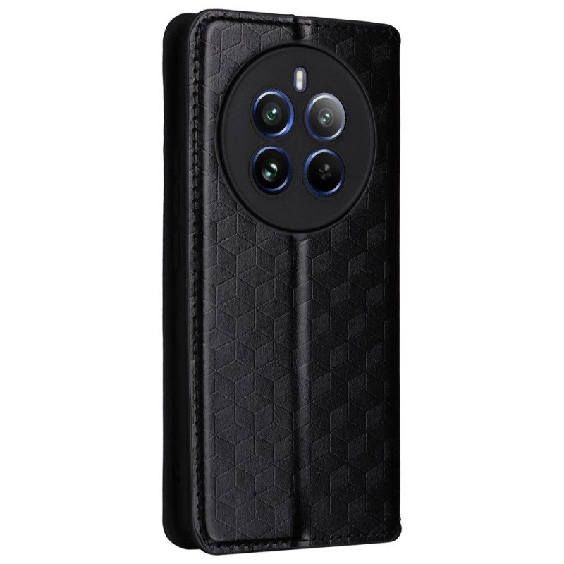 Folio-hoesje Realme 12 Pro / 12 Pro Plus 3d-ruitpatroon Bescherming Hoesje