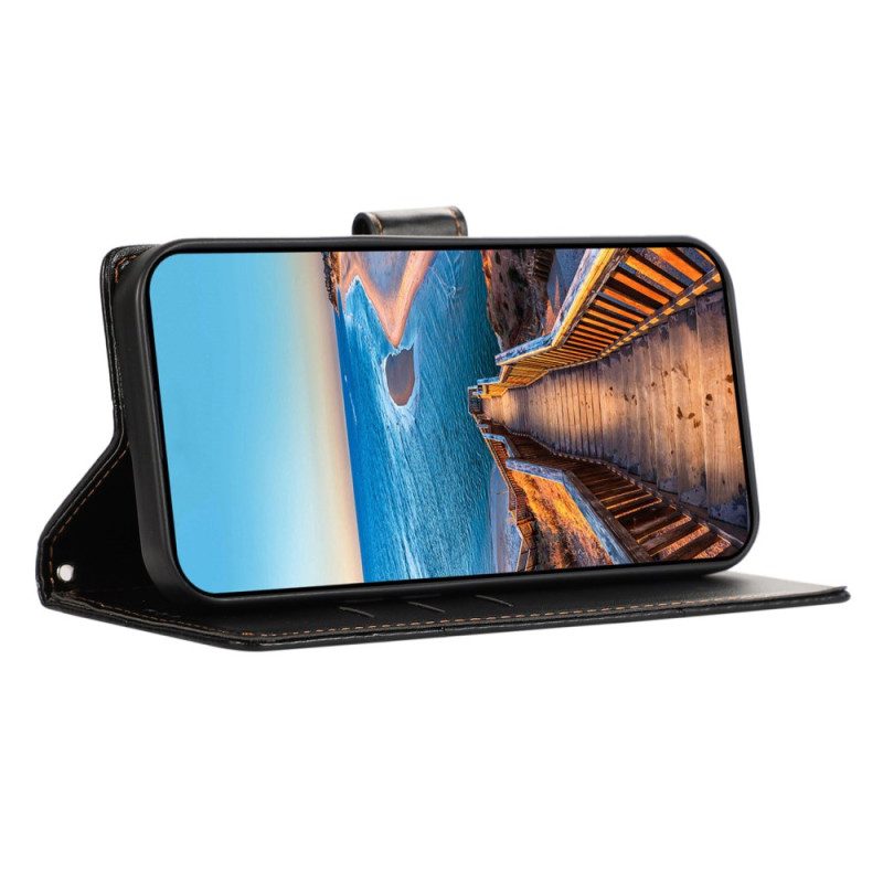 Leren Hoesje Realme 12 Pro / 12 Pro Plus Afdrukregels