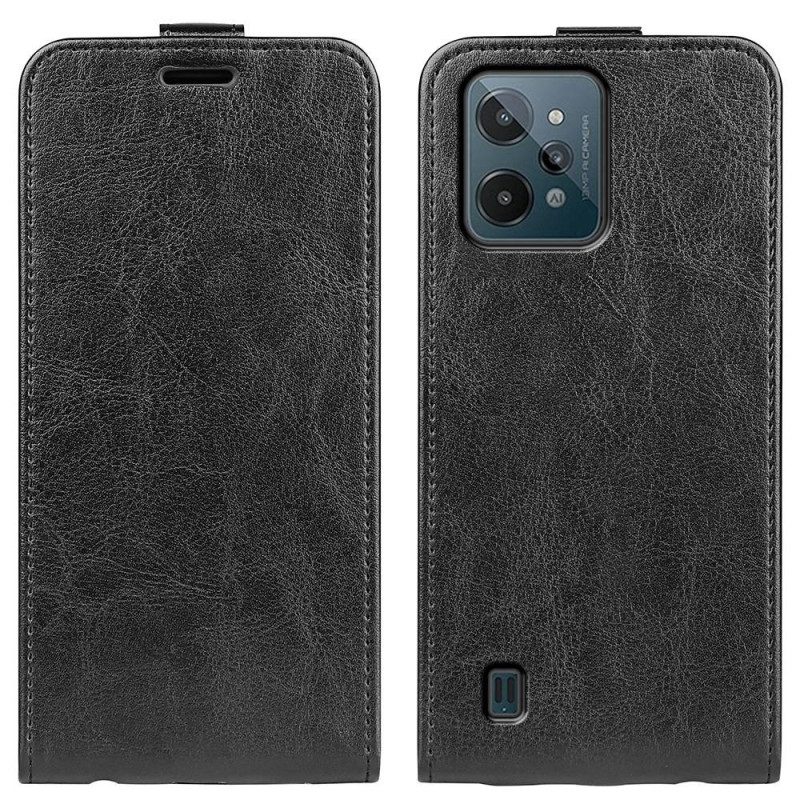 Folio-hoesje voor Realme C31 Flip Case Verticale Flap Met Leereffect