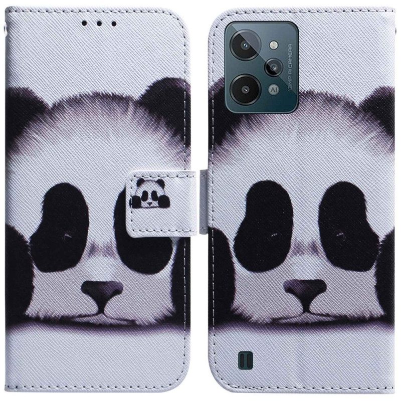 Folio-hoesje voor Realme C31 Schattige Panda