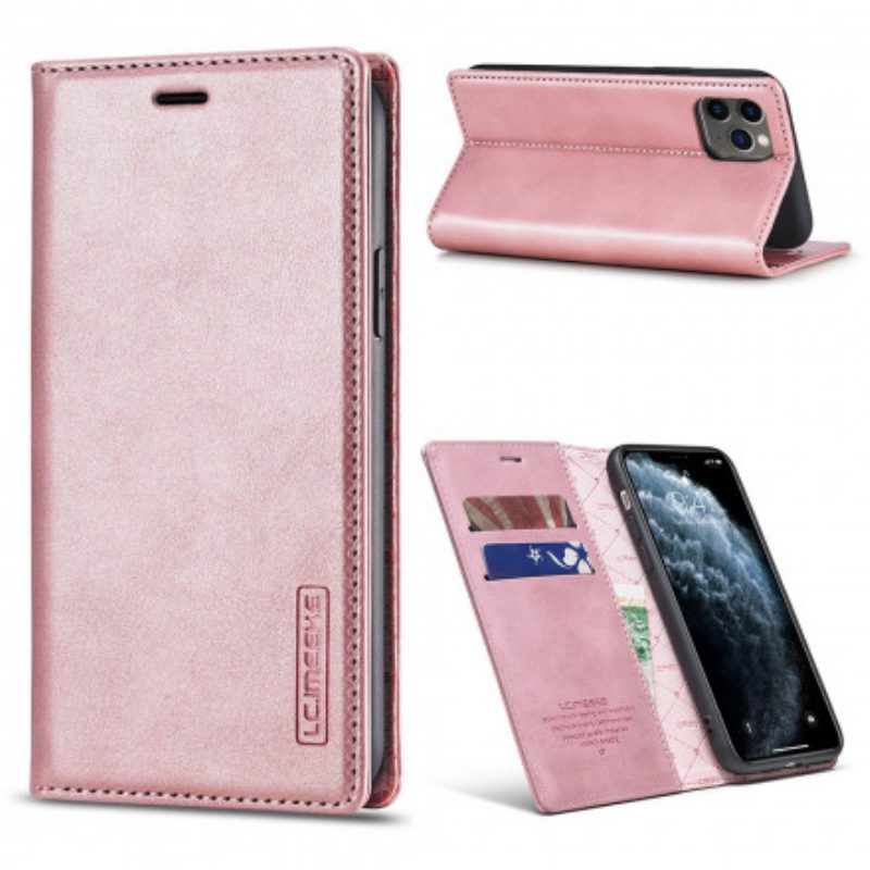 Bescherming Hoesje voor iPhone 11 Pro Max Folio-hoesje Lc.imeeke Ledereffect