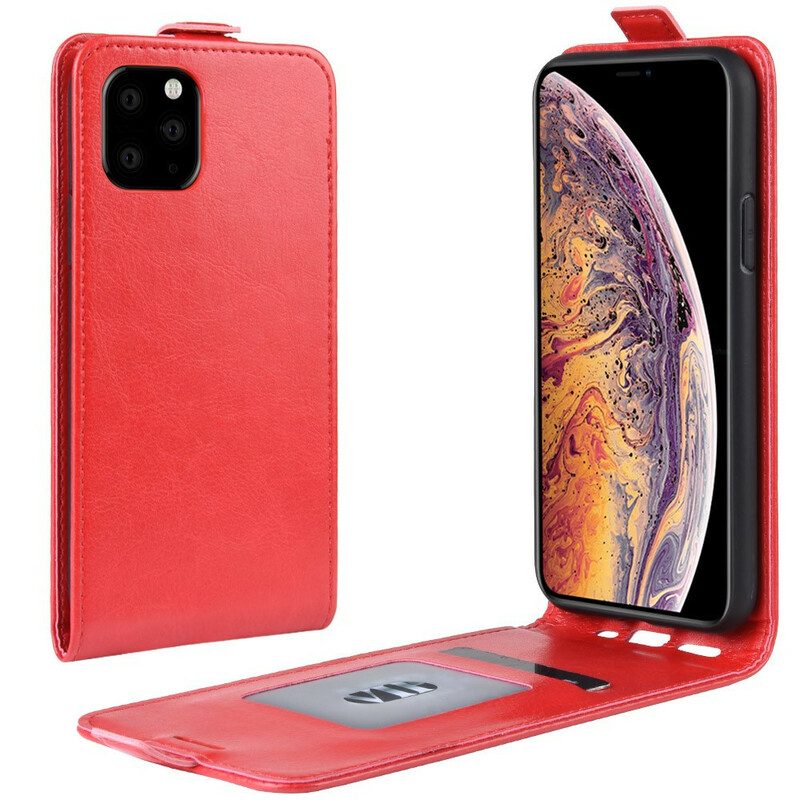 Folio-hoesje voor iPhone 11 Pro Max Flip Case Opvouwbaar Leereffect