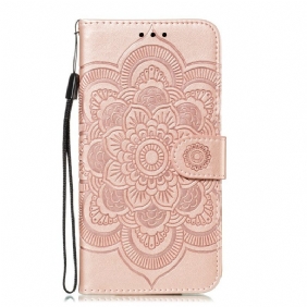 Folio-hoesje voor iPhone 11 Pro Max Met Ketting Mandala Met Volledige Riem