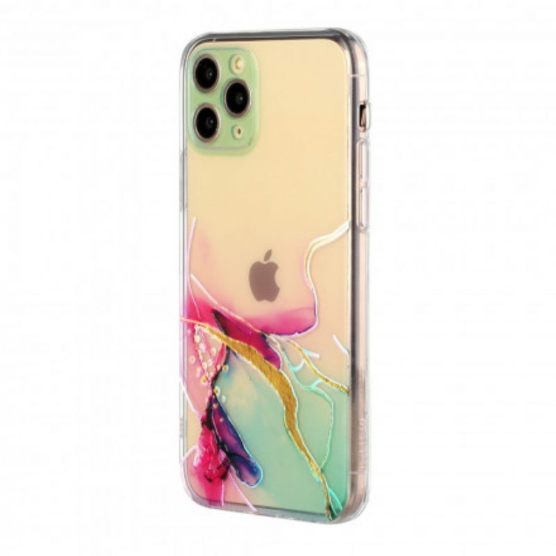 Hoesje voor iPhone 11 Pro Max Artistieke Flexibele Siliconen