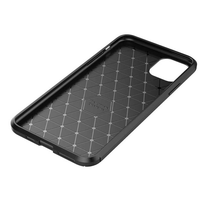 Hoesje voor iPhone 11 Pro Max Flexibele Koolstofvezeltextuur