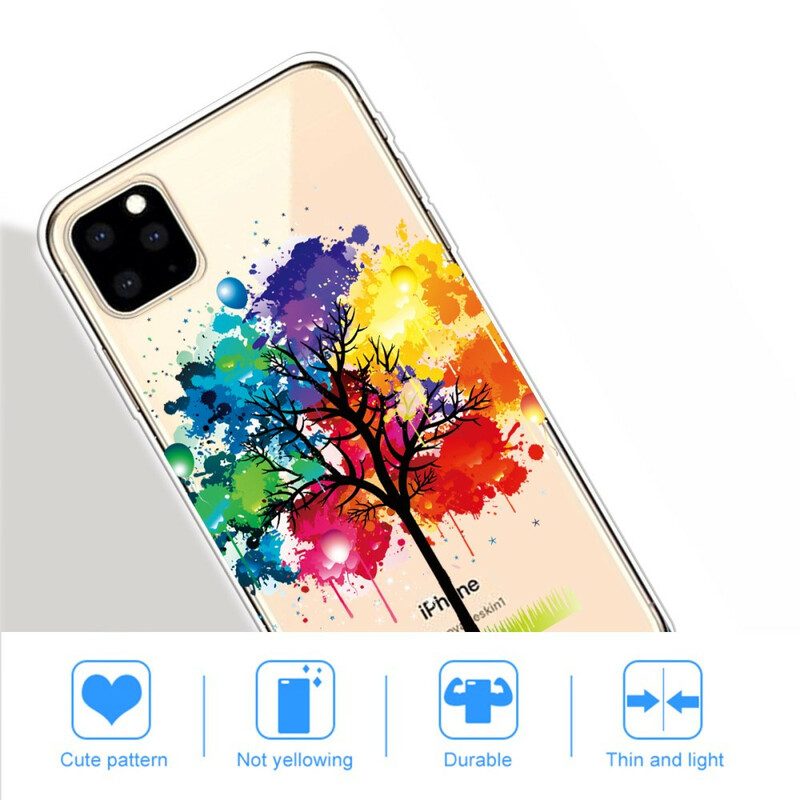 Hoesje voor iPhone 11 Pro Max Naadloze Aquarel Boom