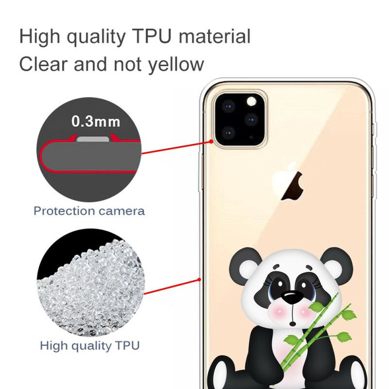 Hoesje voor iPhone 11 Pro Max Naadloze Trieste Panda