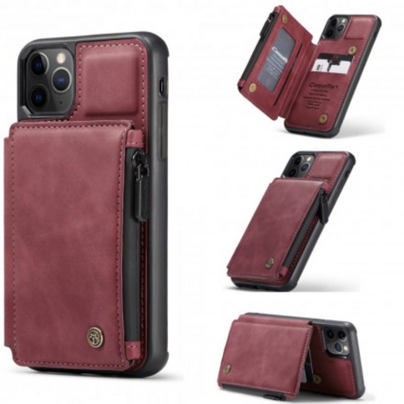 Hoesje voor iPhone 11 Pro Max Portemonnee Leren Caseme Portemonnee-stijl