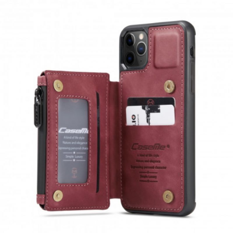 Hoesje voor iPhone 11 Pro Max Portemonnee Leren Caseme Portemonnee-stijl