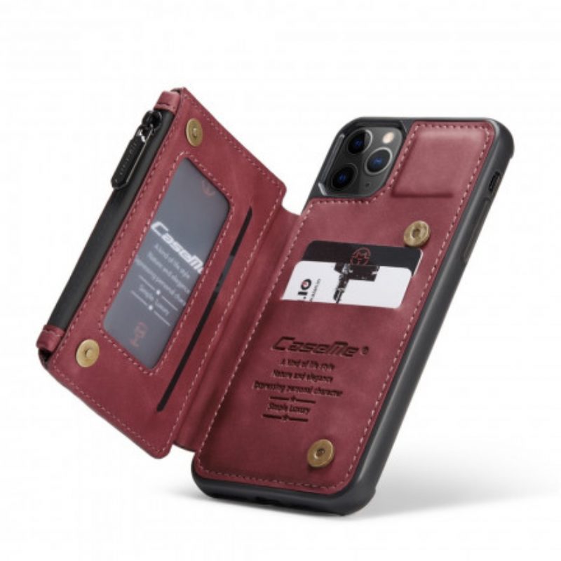 Hoesje voor iPhone 11 Pro Max Portemonnee Leren Caseme Portemonnee-stijl