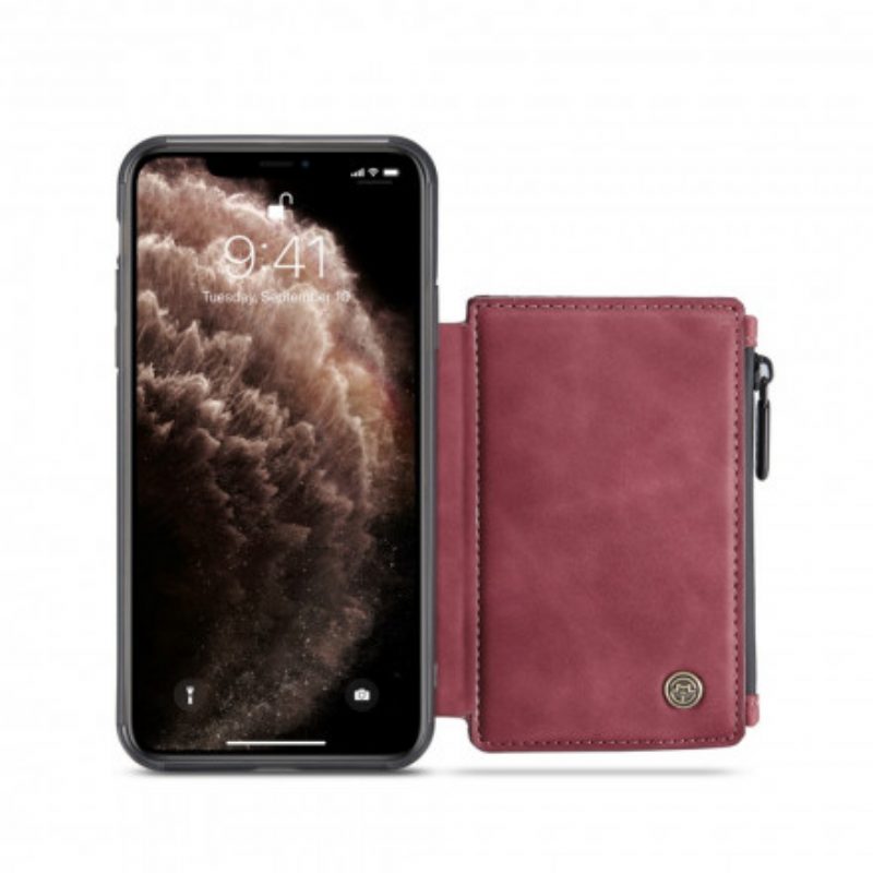 Hoesje voor iPhone 11 Pro Max Portemonnee Leren Caseme Portemonnee-stijl