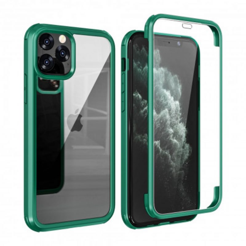 Hoesje voor iPhone 11 Pro Max Voor- En Achterkant Gehard Glas