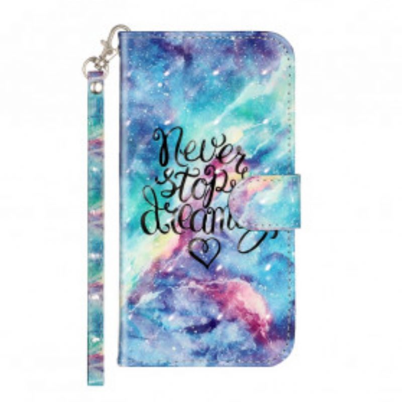 Leren Hoesje voor iPhone 11 Pro Max Stop Nooit Met Lanyard