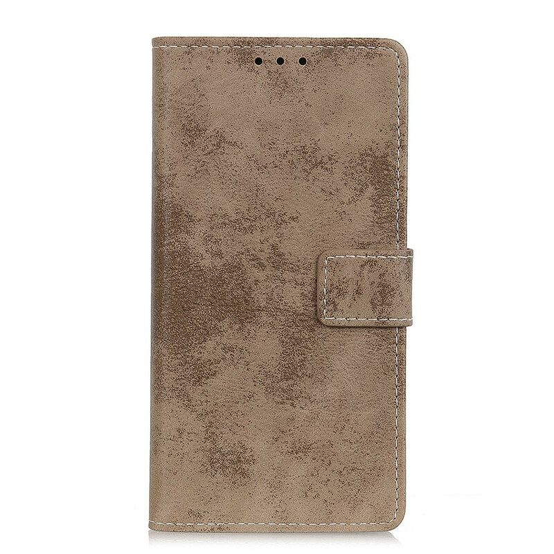 Leren Hoesje voor iPhone 11 Pro Max Vintage Leereffect