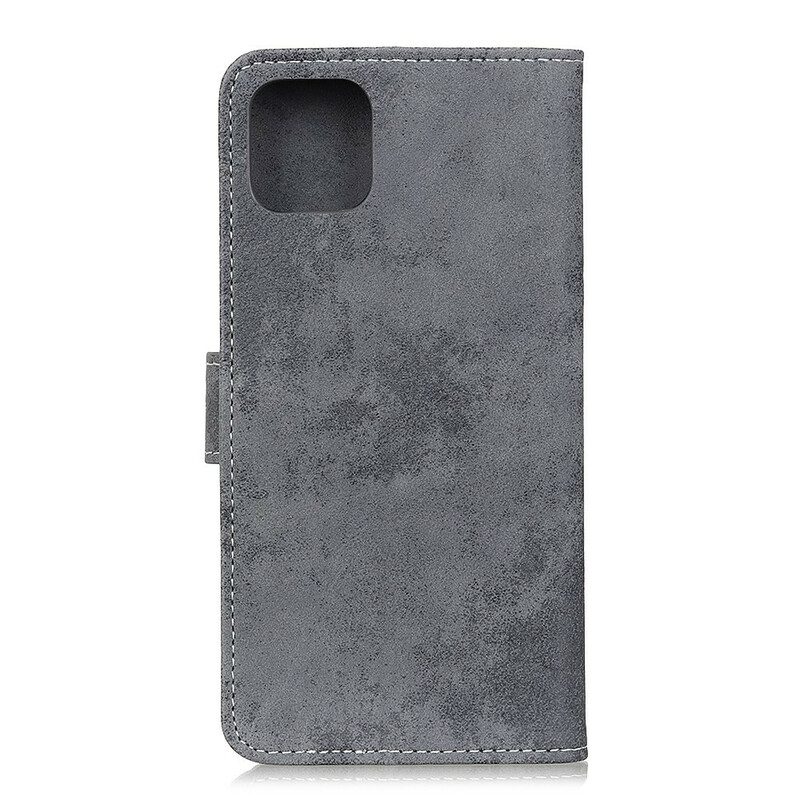 Leren Hoesje voor iPhone 11 Pro Max Vintage Leereffect