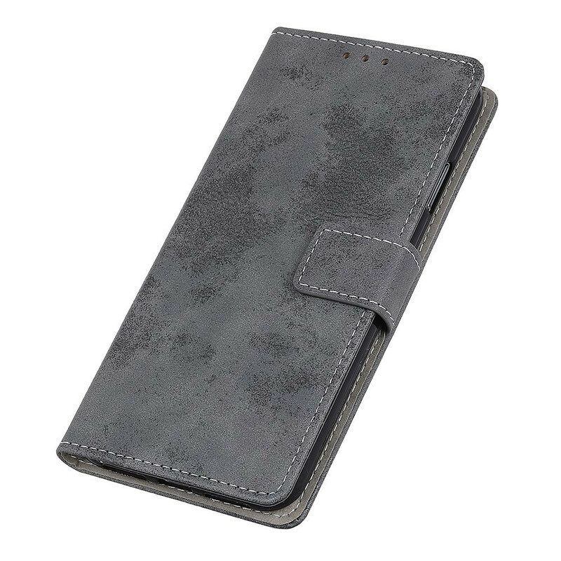 Leren Hoesje voor iPhone 11 Pro Max Vintage Leereffect