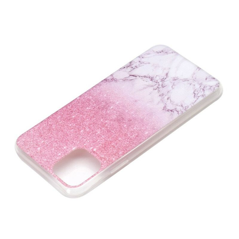 Telefoonhoesje voor iPhone 11 Pro Max Magenta Marmer