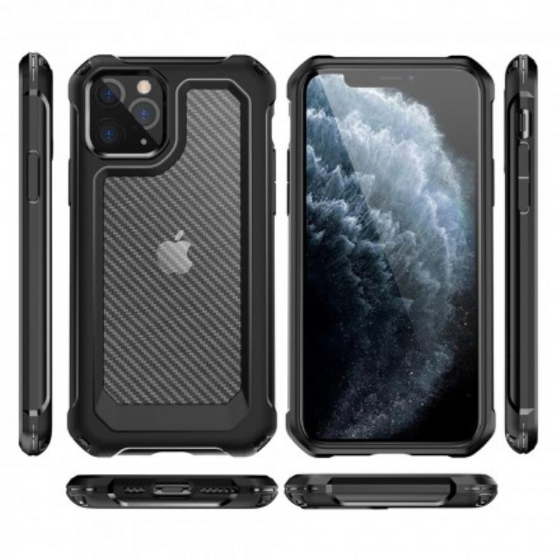 Telefoonhoesje voor iPhone 11 Pro Max Naadloze Koolstofvezeltextuur