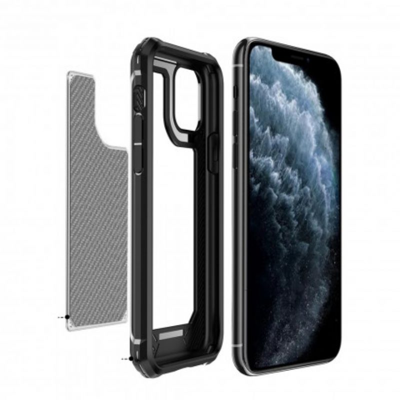 Telefoonhoesje voor iPhone 11 Pro Max Naadloze Koolstofvezeltextuur