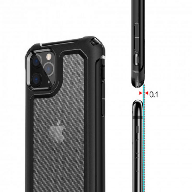 Telefoonhoesje voor iPhone 11 Pro Max Naadloze Koolstofvezeltextuur