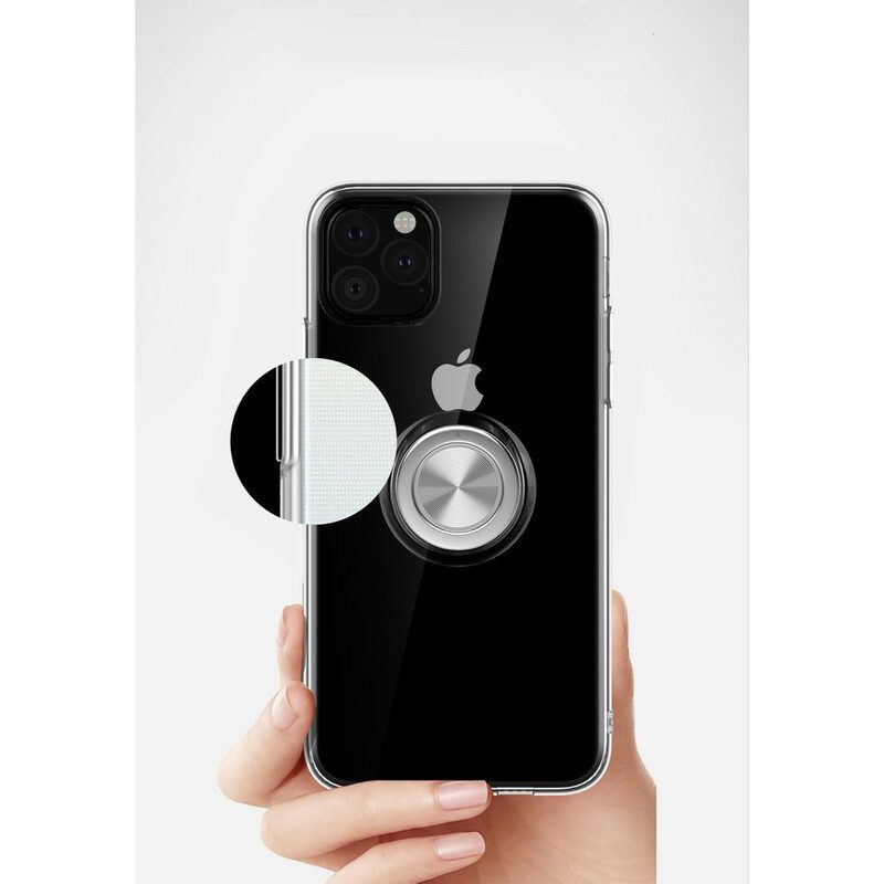 Telefoonhoesje voor iPhone 11 Pro Max Transparant Met Ring-support