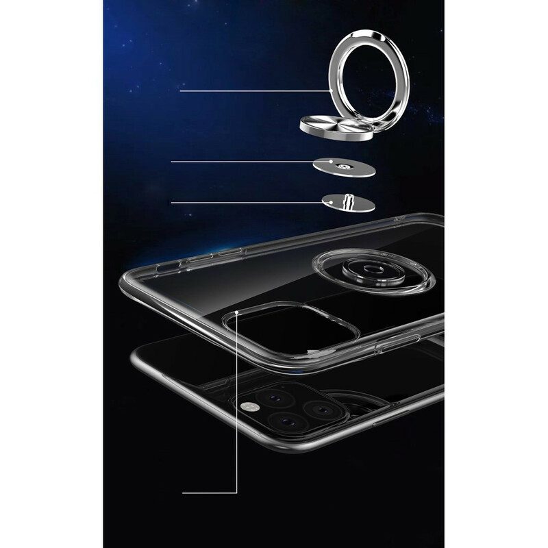 Telefoonhoesje voor iPhone 11 Pro Max Transparant Met Ring-support