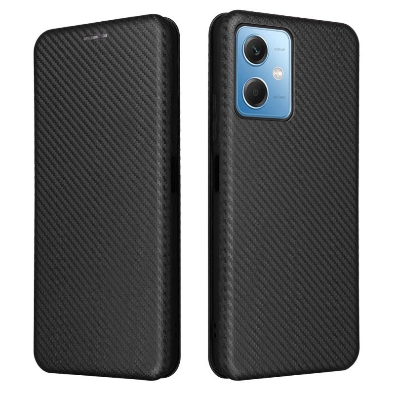 Bescherming Hoesje voor Xiaomi Redmi Note 12 5G Folio-hoesje Koolstofvezel